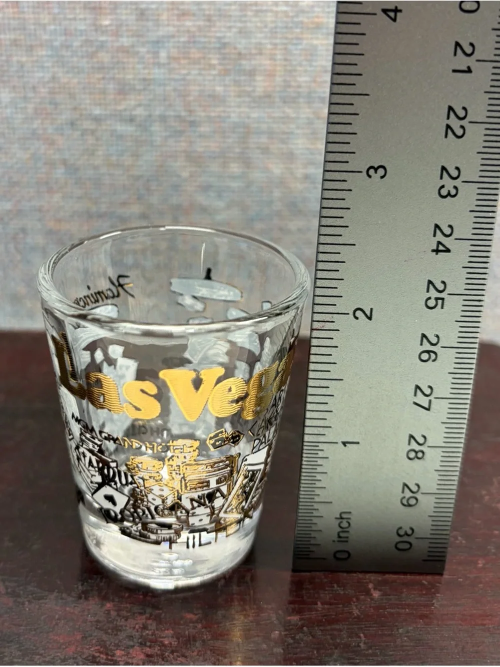 Las Vegas Gold & Black Casino Shot Glass - Picture 6 of 7